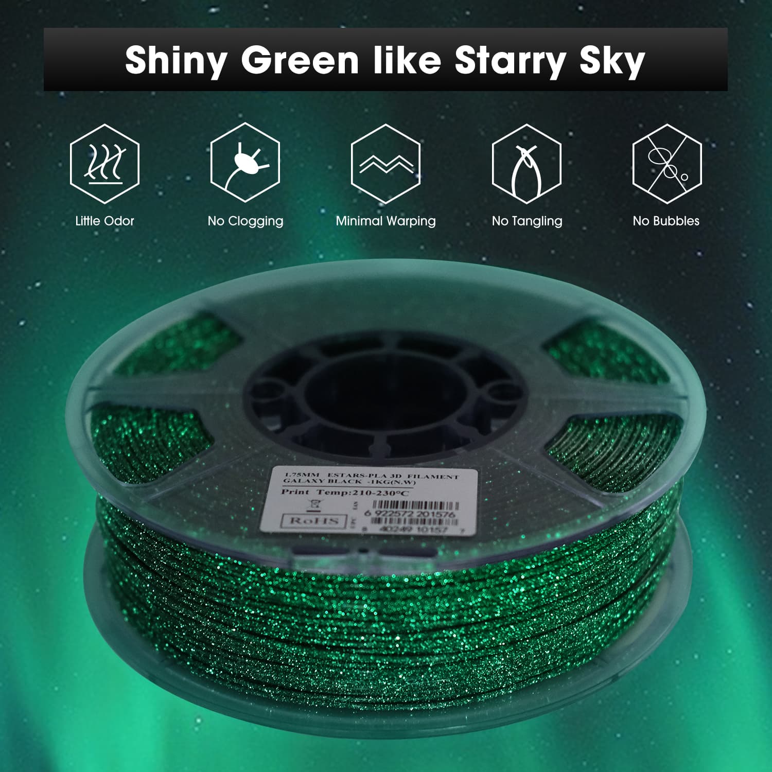 eSUN PLA-Stars 1.75mm 3D Filament 1KG - Image 6
