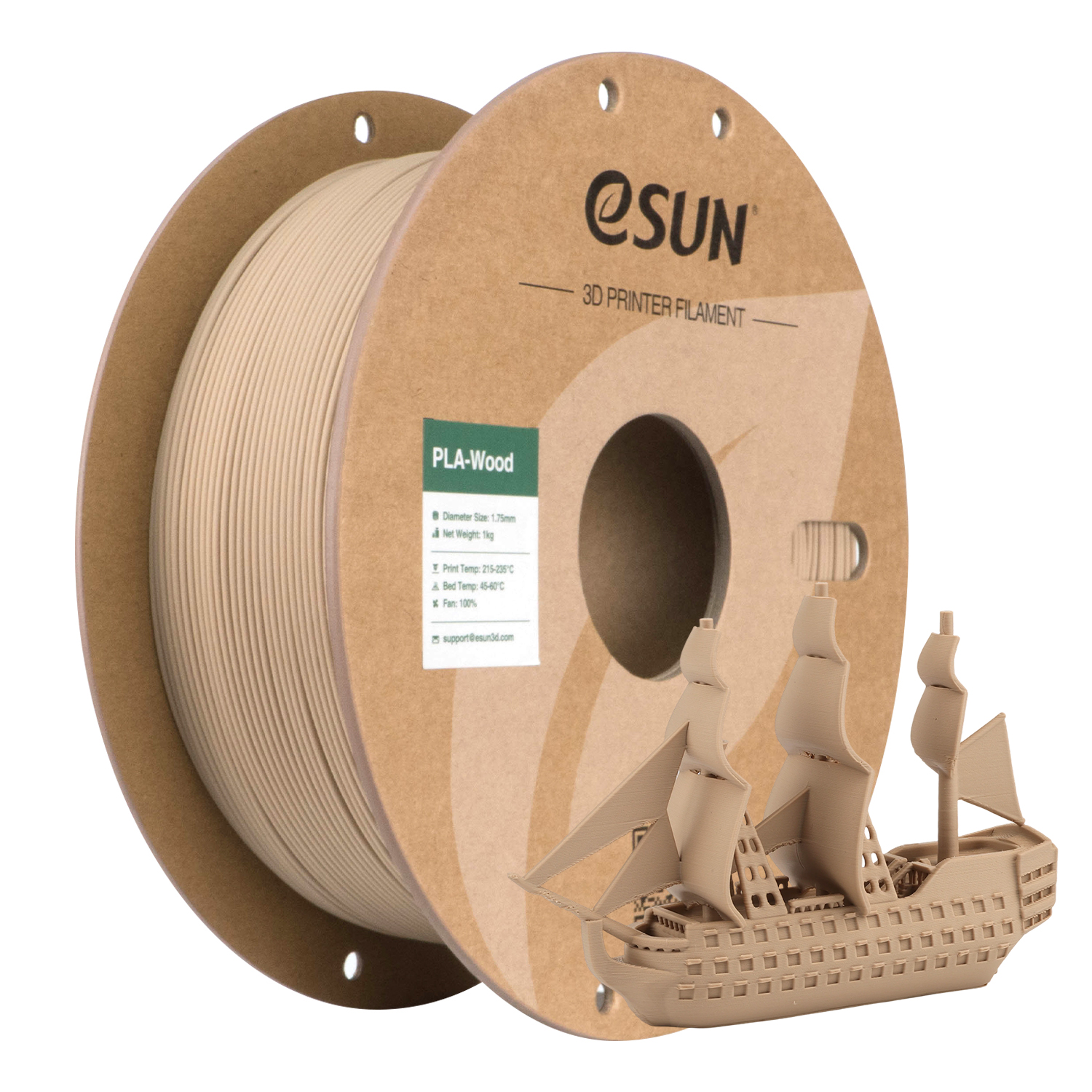 eSUN PLA-Wood 1.75mm 3D Filament 1KG - Image 9