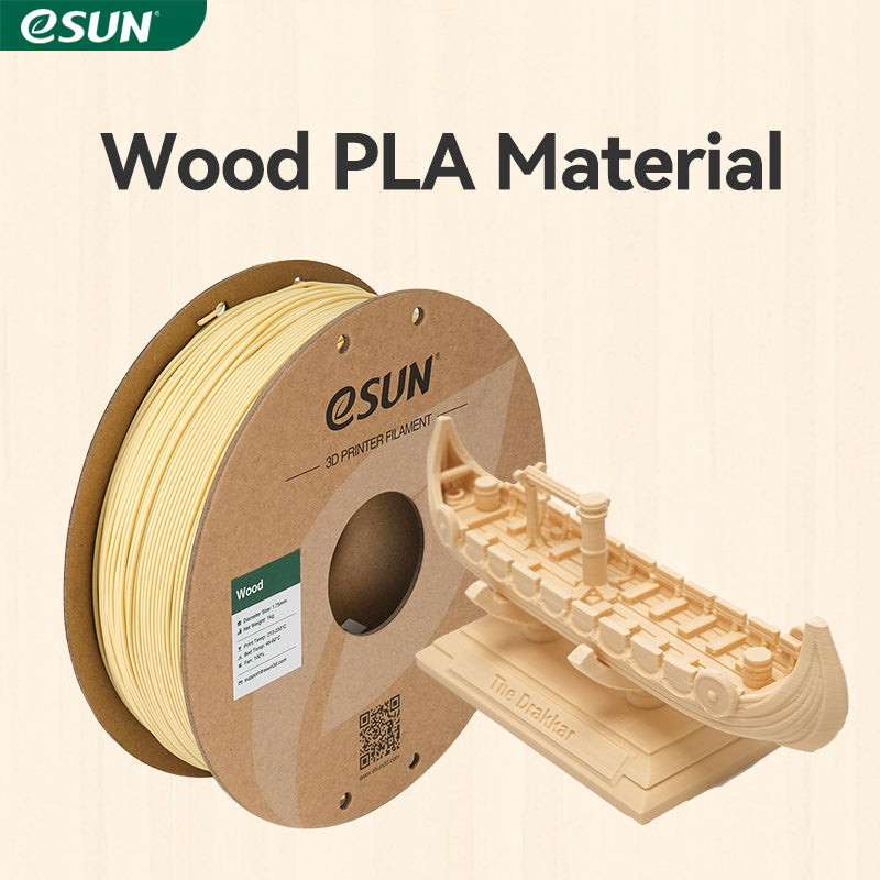 eSUN PLA-Wood 1.75mm 3D Filament 1KG - Image 2