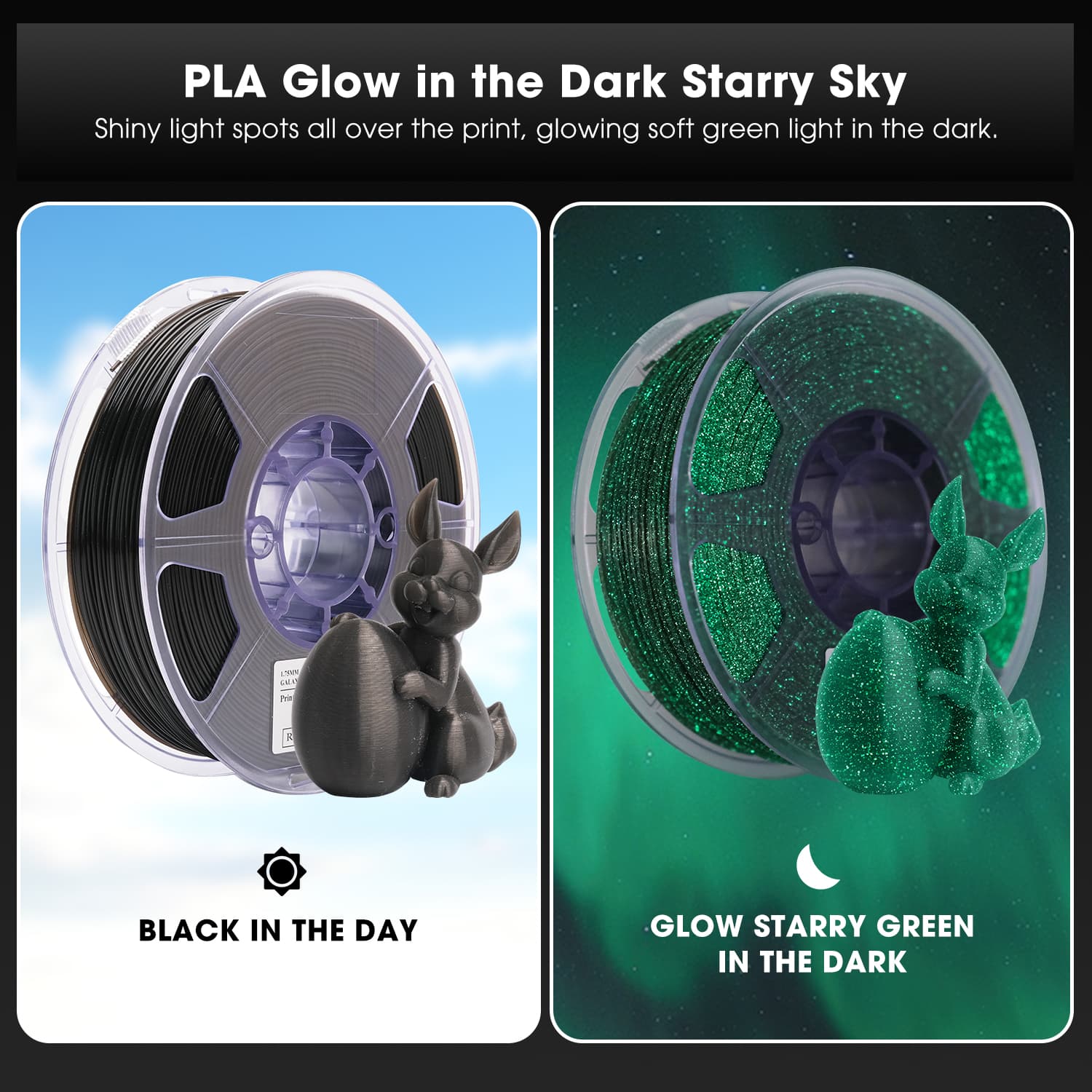 eSUN PLA-Stars 1.75mm 3D Filament 1KG - Image 3