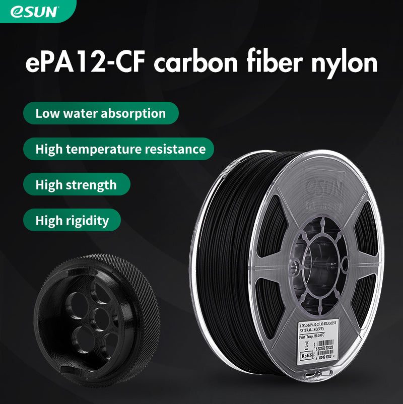 eSUN PA12-CF 1.75mm 3D Filament 1KG - Image 2