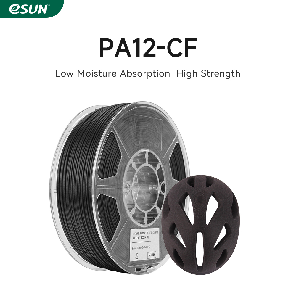 eSUN PA12-CF 1.75mm 3D Filament 1KG