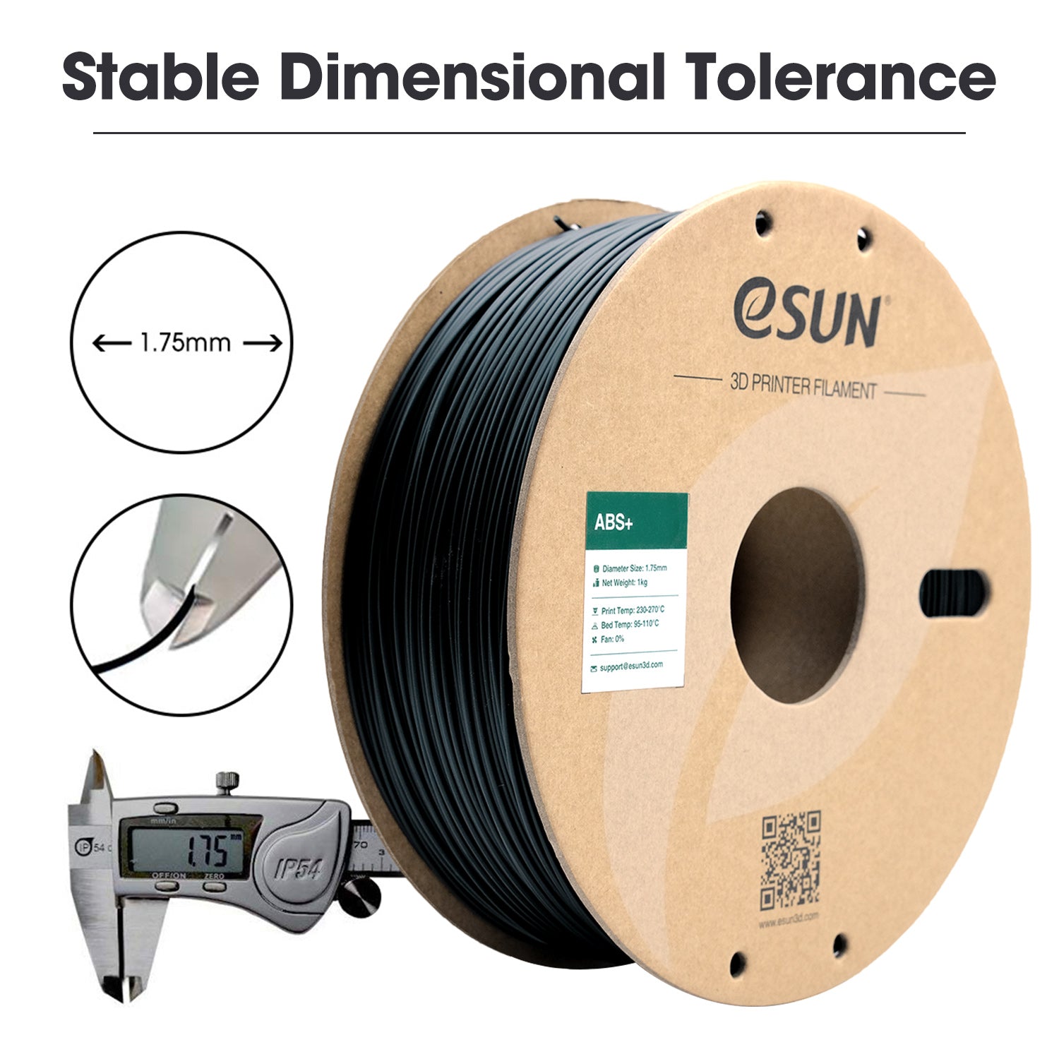 eSUN ABS+ 1.75mm 3D Filament 1KG - Image 3